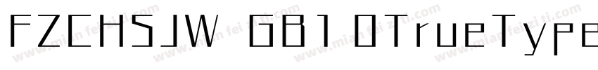 FZCHSJW  GB1 0TrueType字体转换